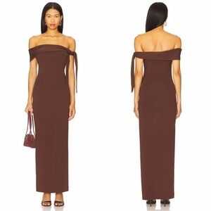 SNDYS Jaymes Maxi Dress in Chocolate